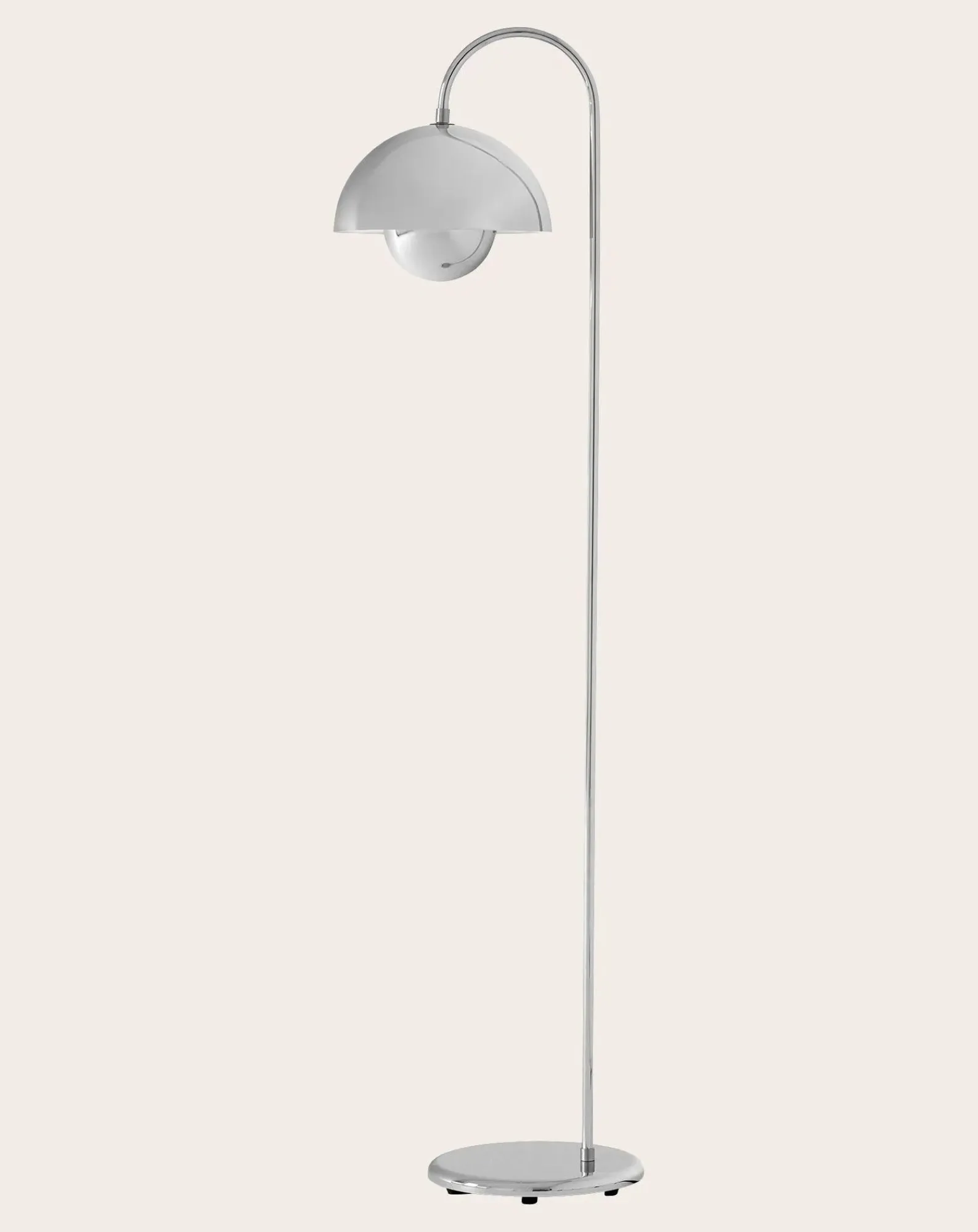 & Tradition Lampadaires-Flowerpot VP12 floor lamp, Verner Panton Chromé