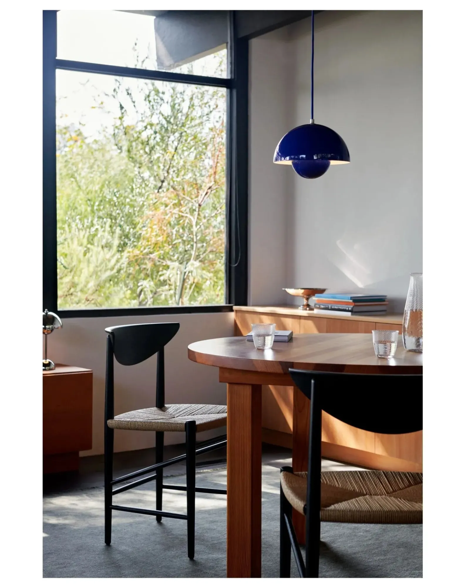 & Tradition Suspensions-Flowerpot VP1 Pendant Light, Verner Panton, 1968 Bleu