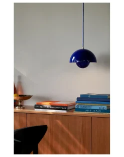& Tradition Suspensions-Flowerpot VP1 Pendant Light, Verner Panton, 1968 Bleu