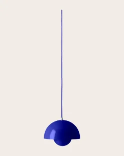 & Tradition Suspensions-Flowerpot VP1 Pendant Light, Verner Panton, 1968 Bleu