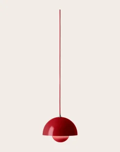 & Tradition Suspensions-Flowerpot VP1 Pendant Light, Verner Panton, 1968 Rouge vermillon