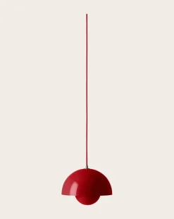 & Tradition Suspensions-Flowerpot VP1 Pendant Light, Verner Panton, 1968 Rouge vermillon