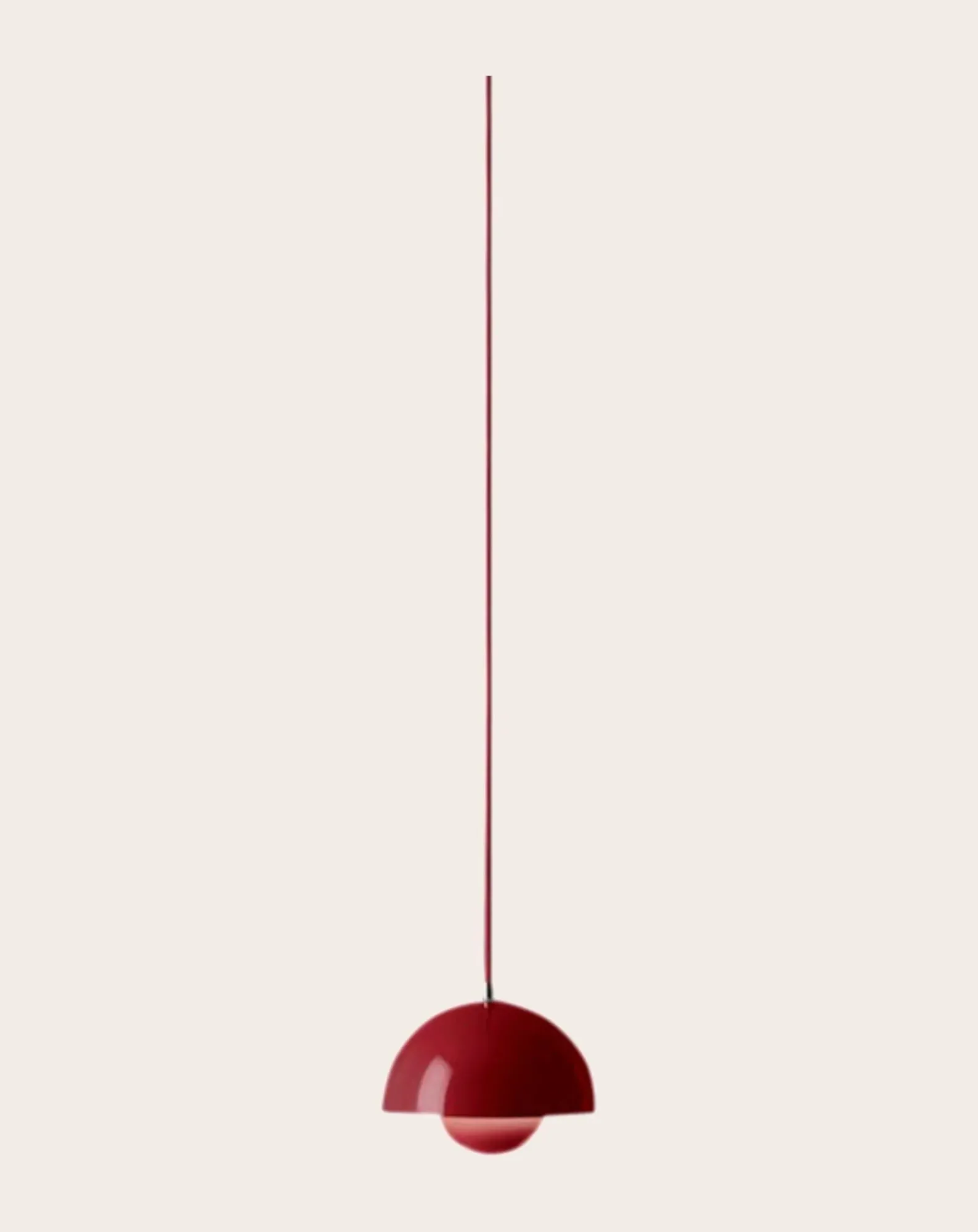 & Tradition Suspensions-Flowerpot VP10 suspension lamp, Verner Panton Rouge vermillon