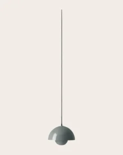 & Tradition Suspensions-Flowerpot VP10 suspension lamp, Verner Panton Bleu gris