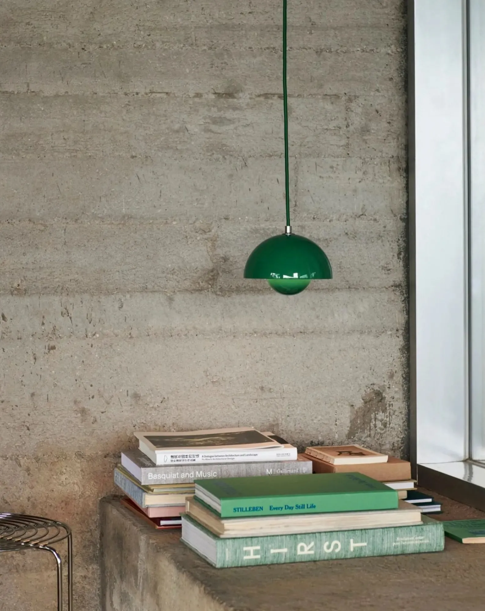 & Tradition Suspensions-Flowerpot VP10 suspension lamp, Verner Panton Vert