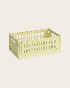 Hay Rangements-Foldable crate Crate Jaune pâle