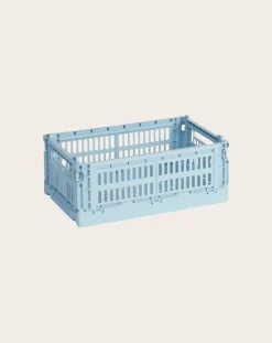 Hay Rangements-Foldable crate Crate Bleu Clair