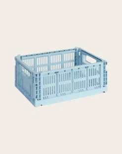 Hay Rangements-Foldable crate Crate Bleu Clair