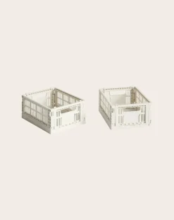 Hay Rangements-Foldable crates - Set of 2 Off-White