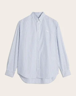 Maison Kitsuné Chemises-Fox Head Button Down Shirt Bleu Clair