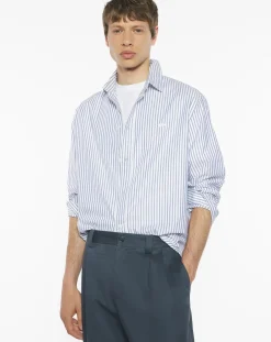 Maison Kitsuné Chemises-Fox Head Button Down Shirt Bleu Clair