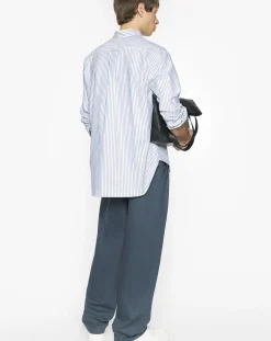 Maison Kitsuné Chemises-Fox Head Button Down Shirt Bleu Clair