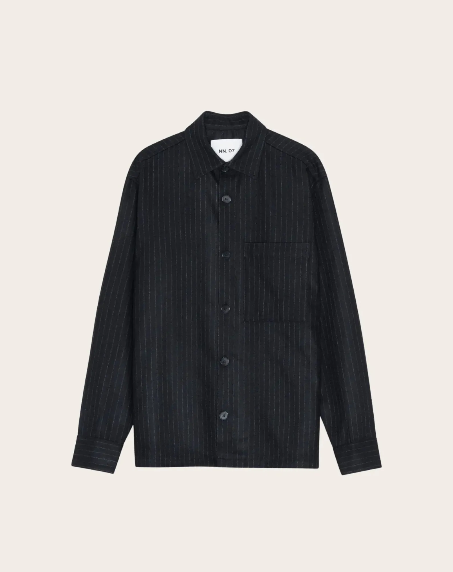 NN.07 Chemises-Freddy 1630 Recycled Wool Shirt Bleu foncé