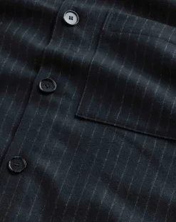 NN.07 Chemises-Freddy 1630 Recycled Wool Shirt Bleu foncé