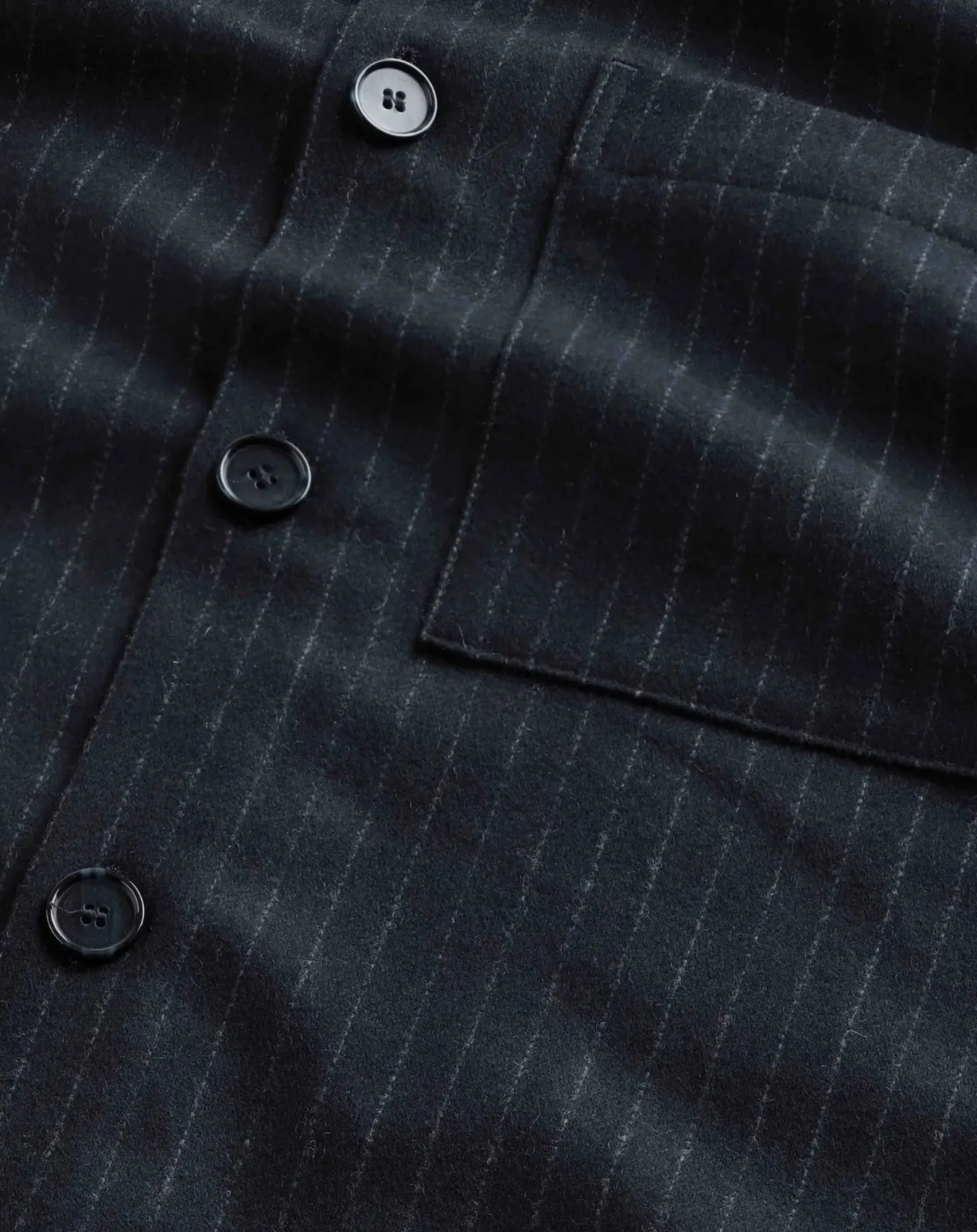 NN.07 Chemises-Freddy 1630 Recycled Wool Shirt Bleu foncé
