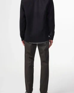 NN.07 Chemises-Freddy 1630 Recycled Wool Shirt Noir