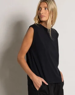 Smallable Woman Tee-Shirts, Tops-Freja organic cotton sleeveless T-shirt Noir