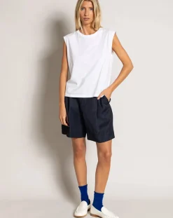 Smallable Woman Tee-Shirts, Tops-Freja organic cotton sleeveless T-shirt Blanc