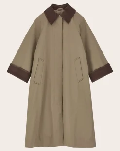 Skall Studio Vestes, Manteaux-Gaby Coat Organic Cotton Taupe