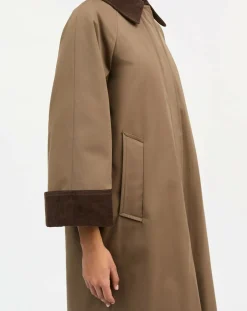 Skall Studio Vestes, Manteaux-Gaby Coat Organic Cotton Taupe