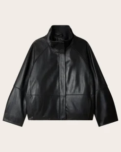 Soeur Vestes, Manteaux-Gamma Leather Jacket Noir