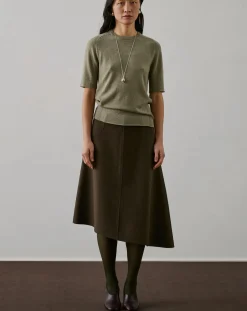 Soeur Robes, Jupes-Geneva skirt Wool Brun kaki