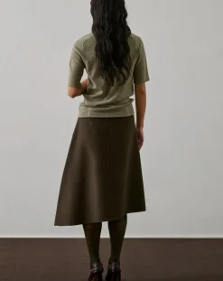Soeur Robes, Jupes-Geneva skirt Wool Brun kaki