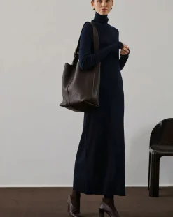 Soeur Robes, Jupes-Georgia Dress Virgin Wool Bleu marine