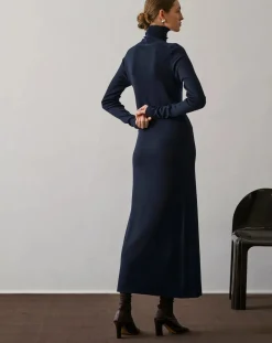 Soeur Robes, Jupes-Georgia Dress Virgin Wool Bleu marine