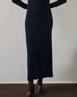 Soeur Robes, Jupes-Georgia Dress Virgin Wool Bleu marine