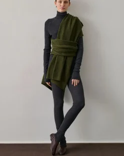 Soeur Echarpes, Foulards-Gilda Wool Scarf Kaki foncé