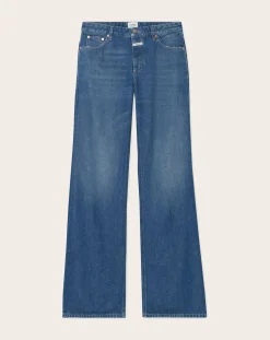 Closed Pantalons, Jeans-Gillian straight jeans in cotton Bleu Clair