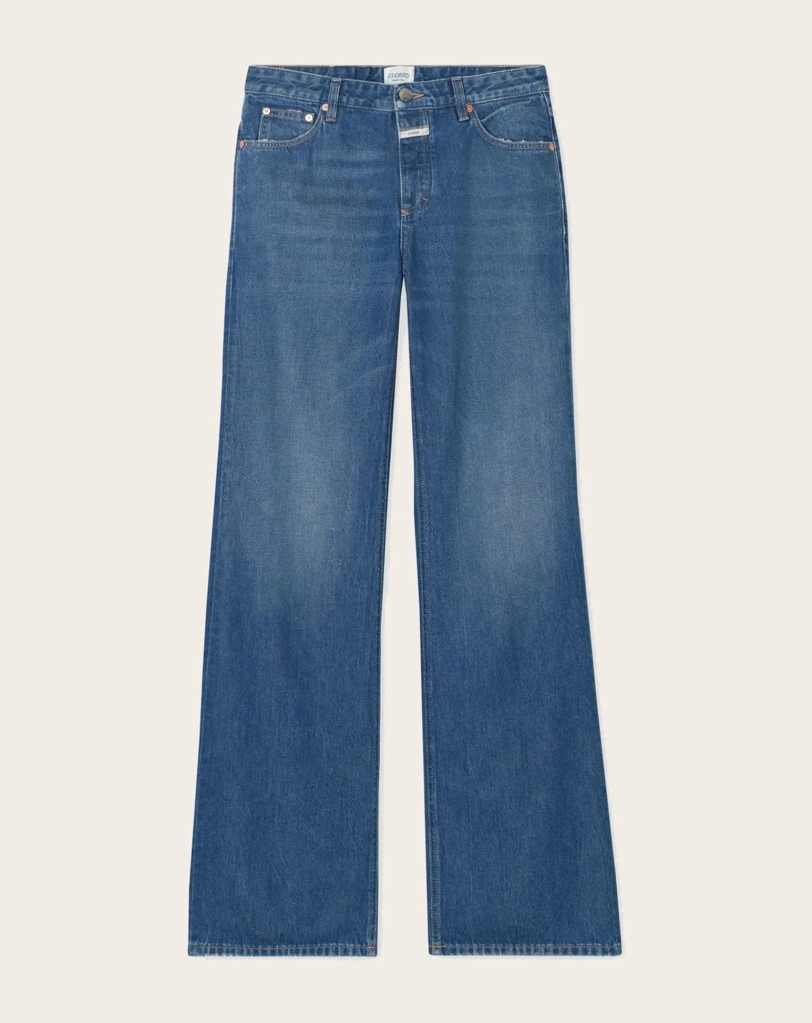 Closed Pantalons, Jeans-Gillian straight jeans in cotton Bleu Clair