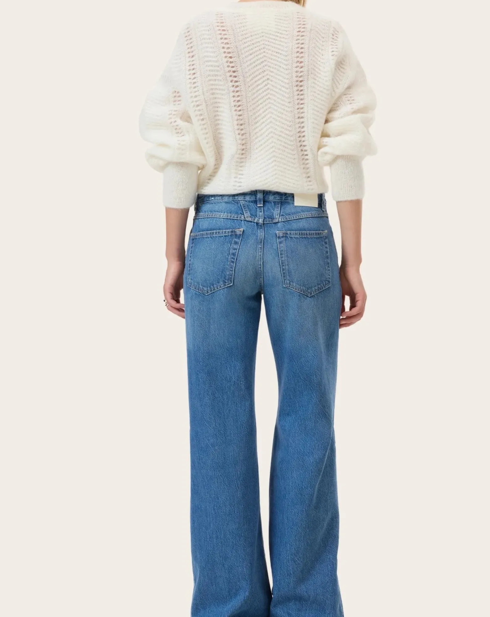 Closed Pantalons, Jeans-Gillian straight jeans in cotton Bleu Clair