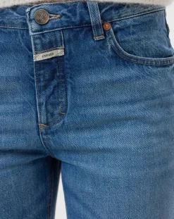 Closed Pantalons, Jeans-Gillian straight jeans in cotton Bleu Clair