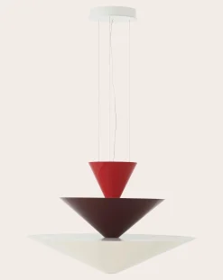 & Tradition Suspensions-Gio LN15 suspension lamp, Luca Nichetto Rouge vermillon