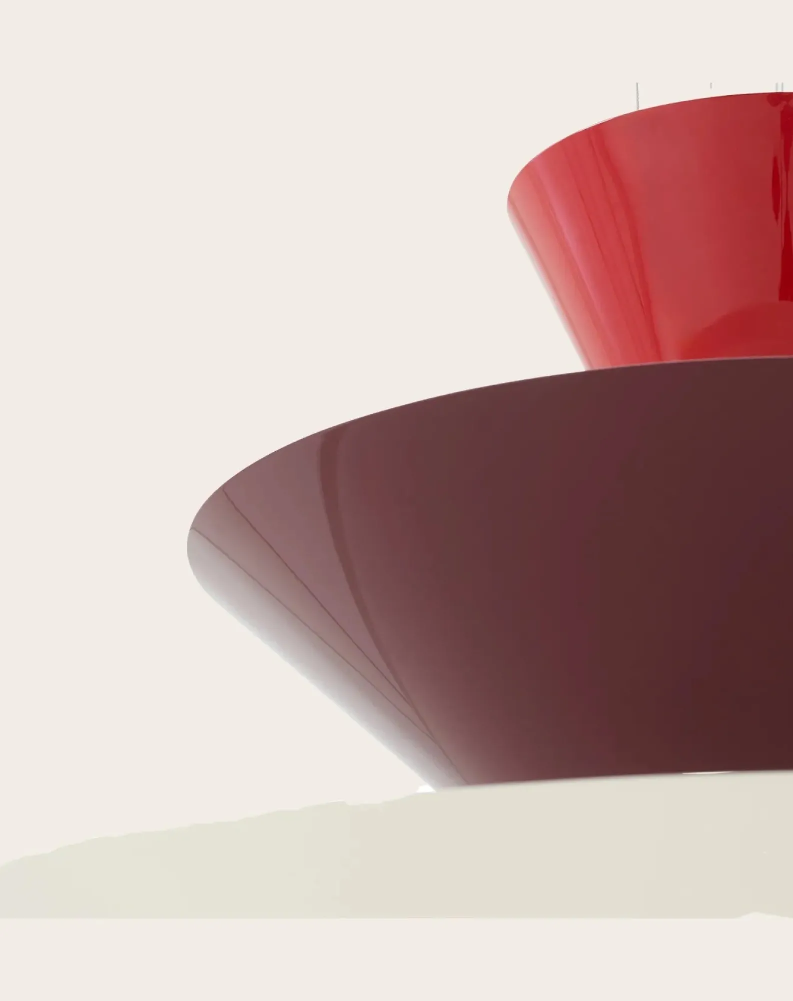 & Tradition Suspensions-Gio LN15 suspension lamp, Luca Nichetto Rouge vermillon