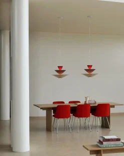 & Tradition Suspensions-Gio LN15 suspension lamp, Luca Nichetto Rouge vermillon