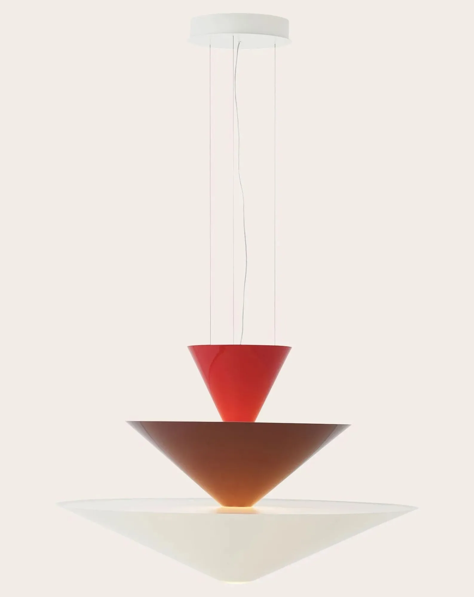 & Tradition Suspensions-Gio LN15 suspension lamp, Luca Nichetto Rouge vermillon