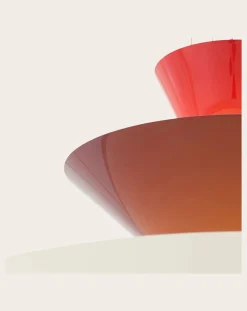 & Tradition Suspensions-Gio LN15 suspension lamp, Luca Nichetto Rouge vermillon