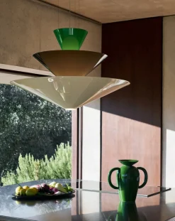 & Tradition Suspensions-Gio LN15 suspension lamp, Luca Nichetto Vert