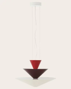 & Tradition Suspensions-Gio LN14 suspension lamp, Luca Nichetto Rouge vermillon
