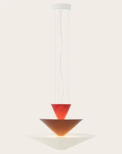 & Tradition Suspensions-Gio LN14 suspension lamp, Luca Nichetto Rouge vermillon