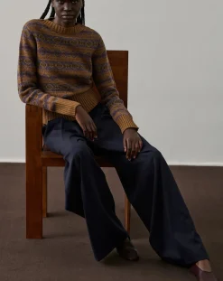 Soeur Pulls, Gilets-Gipsyj Merino Wool Sweater Camel