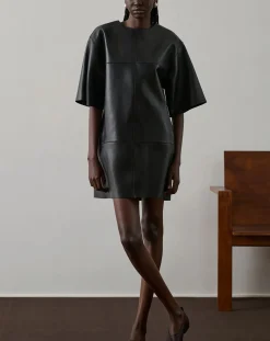 Soeur Robes, Jupes-Gisele Leather Dress Noir