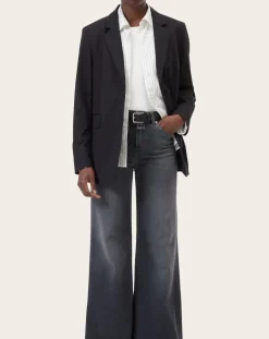 Closed Pantalons, Jeans-Glow Up flare jeans in cotton Gris foncé