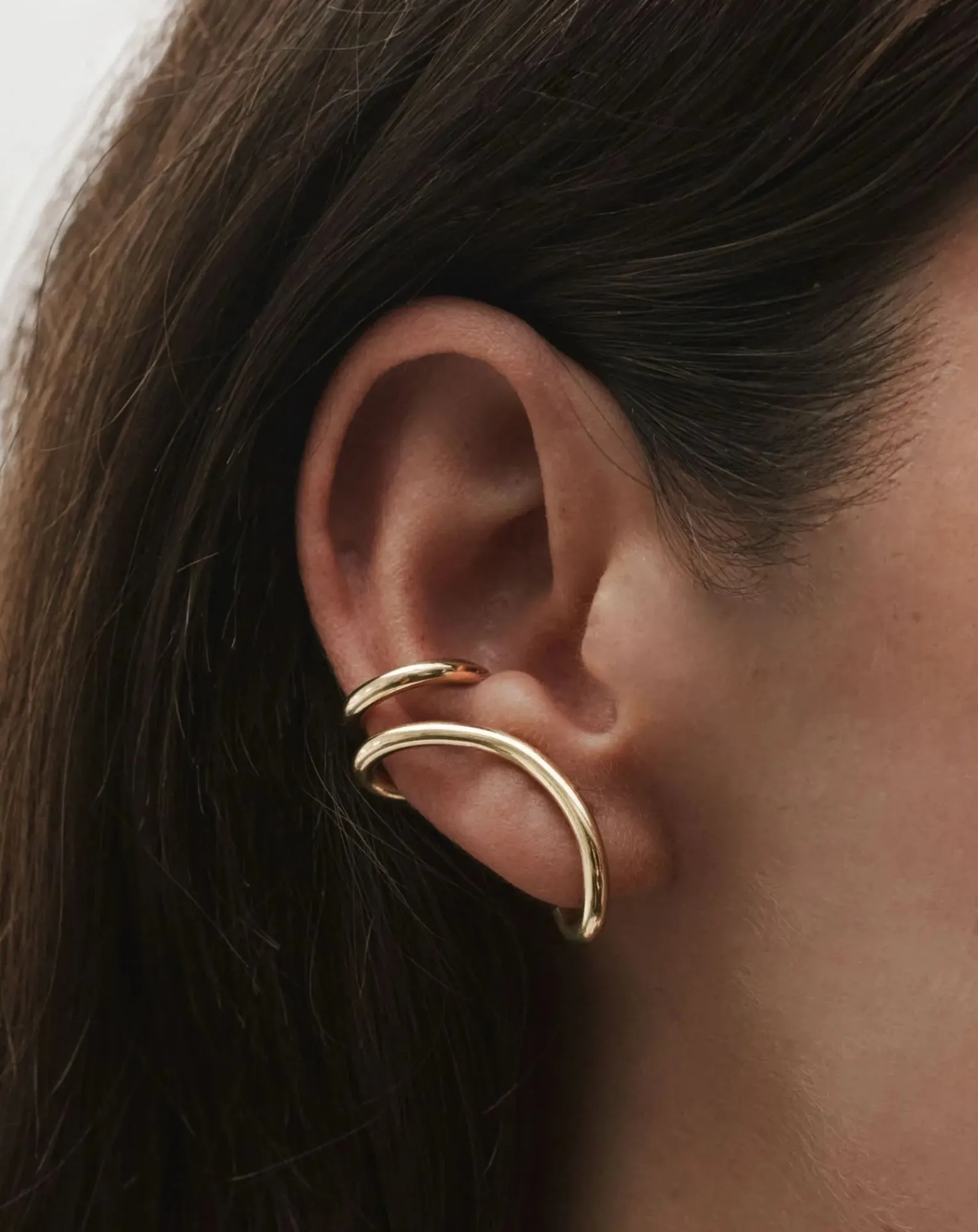Mayrena Boucles D'Oreilles-Gold-plated Echo left earcuff Doré