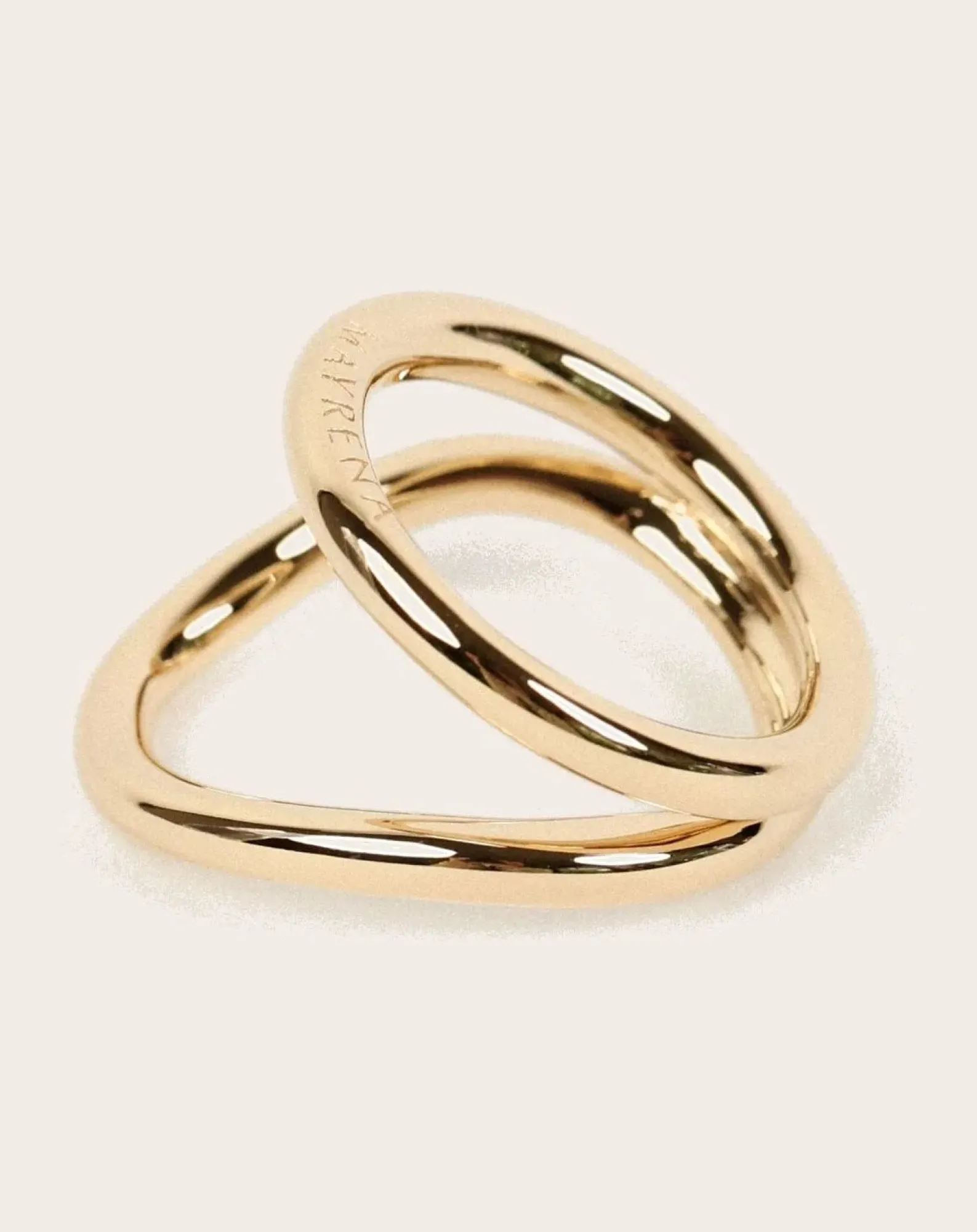 Mayrena Bagues-Gold-plated Echo ring Doré