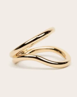 Mayrena Bagues-Gold-plated Echo ring Doré
