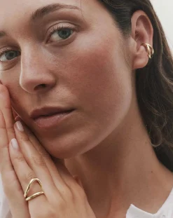 Mayrena Bagues-Gold-plated Echo ring Doré